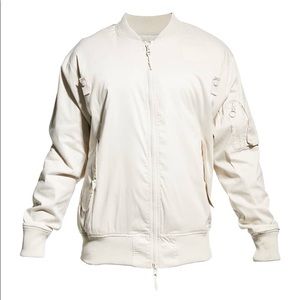 Authentic “STAMPD” White Bomber Jacket